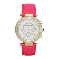 Michael Kors MK2297 Parkers Pink Leather Women's Watch