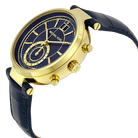 Michael Kors MK2425 Sayer Blue Dial Amber Blue Leather Women's Watch
