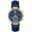 Michael Kors MK2425 Sayer Blue Dial Amber Blue Leather Women's Watch