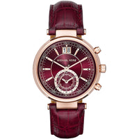Michael Kors MK2426 Sawyer Burgundy Dial Burgundy Leather Women's Watch