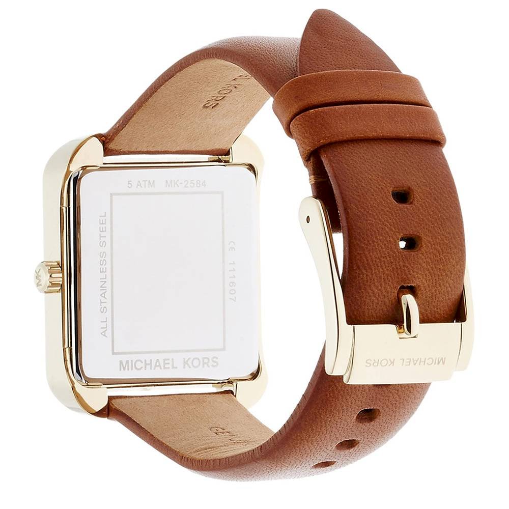 Michael Kors MK2584 Lake White Dial Light Brown Leather Women's Watch