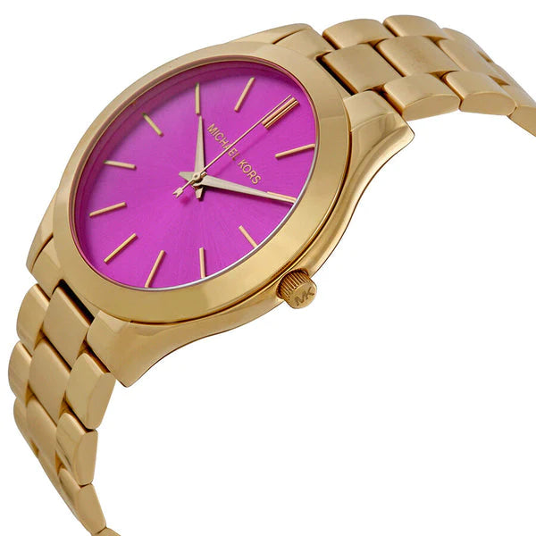 Michael Kors MK3264 Slim Runway Gold Pink Dial Women's Watch