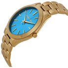 Michael Kors MK3265 Slim Runway Gold Blue Dial Women's Watch