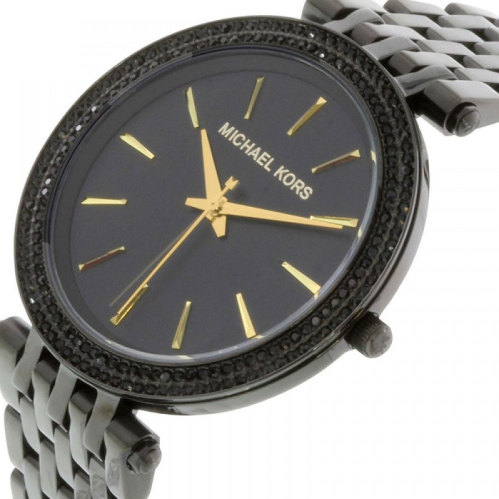 箱付き新品★定価30,000円程★MICHAEL KORS 腕時計MK3737 Michael Kors MK3738 Darci Black Dial Gold Tone Stainless Steel
