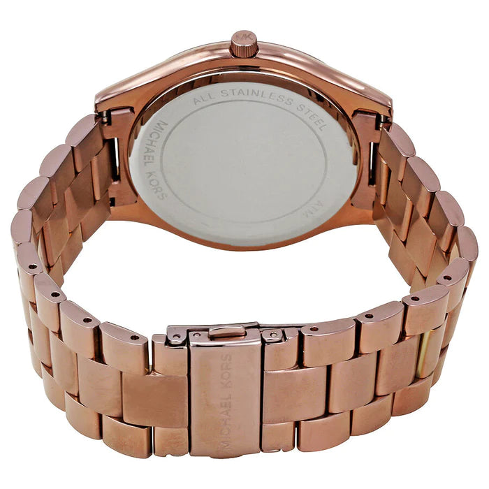 Michael Kors MK3418 Slim Runway Brown Dial Dress Women's Watch