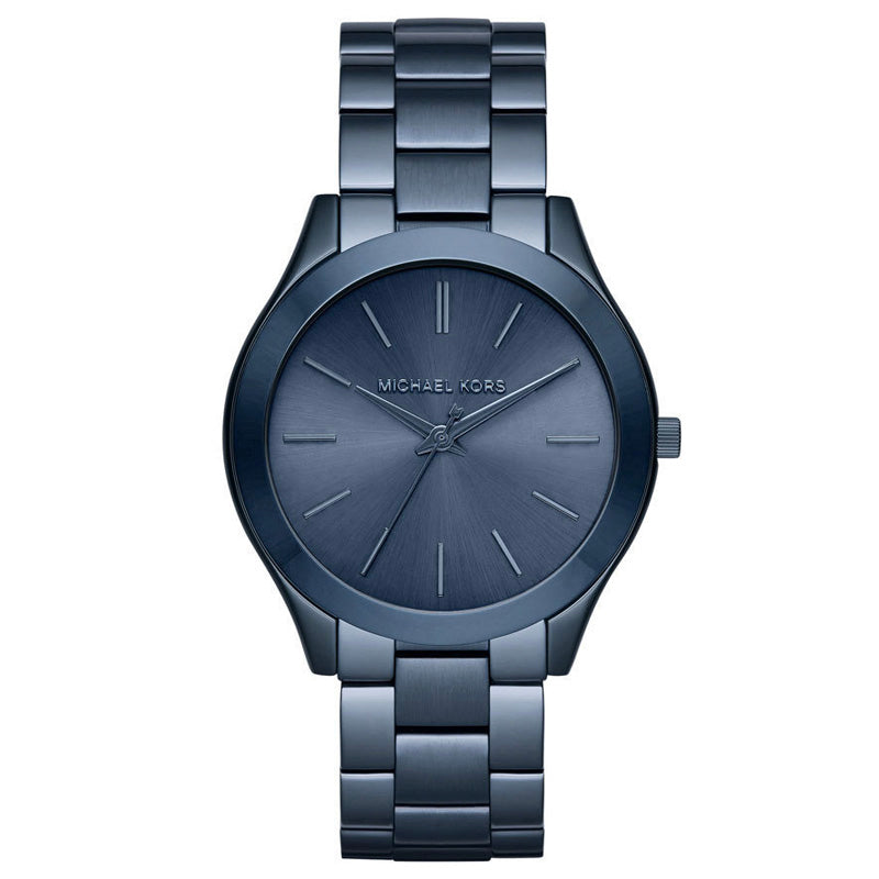 Michael Kors MK3419 Slim Runway Blue Dial Blue Ion-plated Women's Watc ...