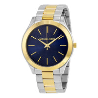 Michael Kors MK3479 Slim Runway Blue Dial Two tone Women's Watch