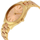 Michael Kors MK3493 Slim Runway Pink Dial Gold Women's Watch