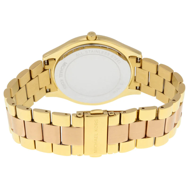 Michael Kors MK3493 Slim Runway Pink Dial Gold Women's Watch