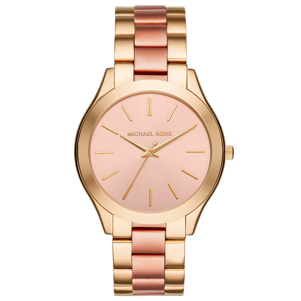 Michael Kors pink and gold slim runway watch - like new Michael Kors MK3264 Ladies Slim Runway Gold Pink Watch from  main image 4