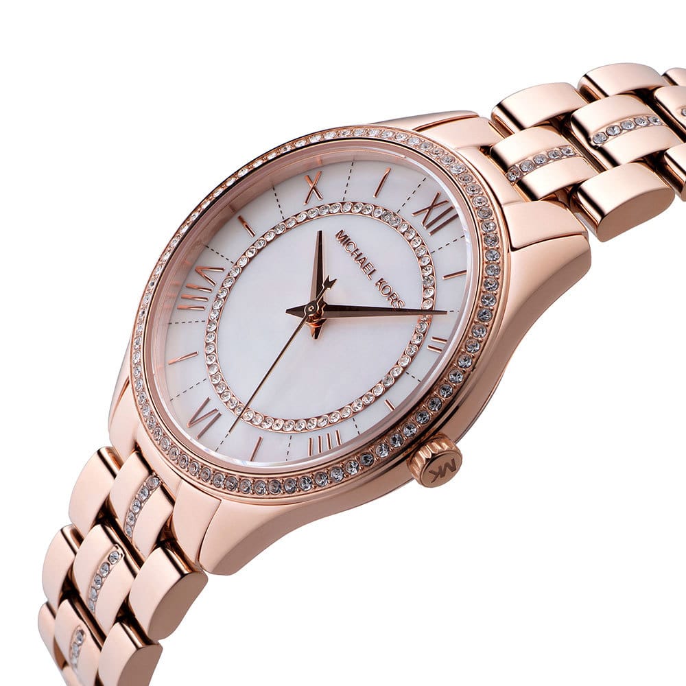 Michael Kors MK3716 Lauryn Crystal Paved Dial Women's Watch