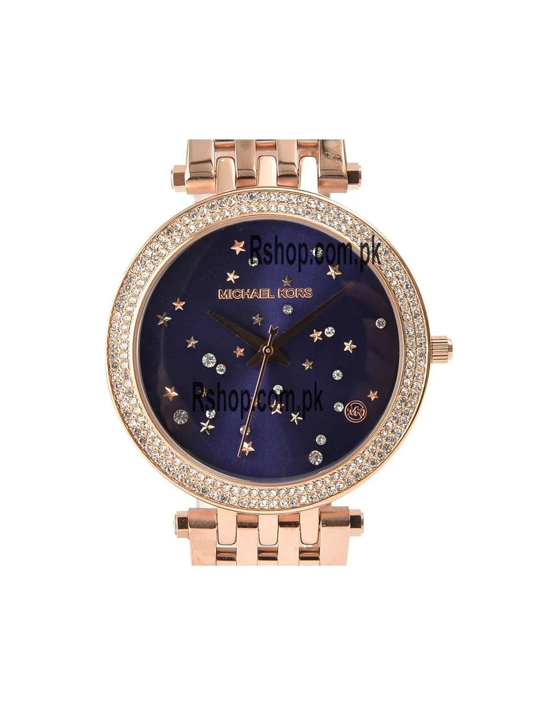 Michael Kors MK3728 Rose Gold Darci Blue Dial Women's Watch