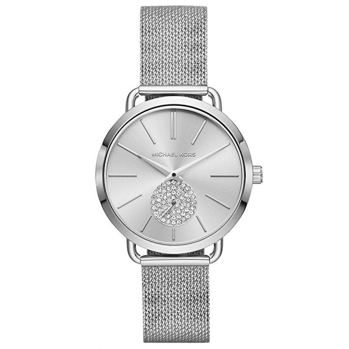 Michael Kors MK3843 Portia Crystal Quartz Silver Dial  display picture 3