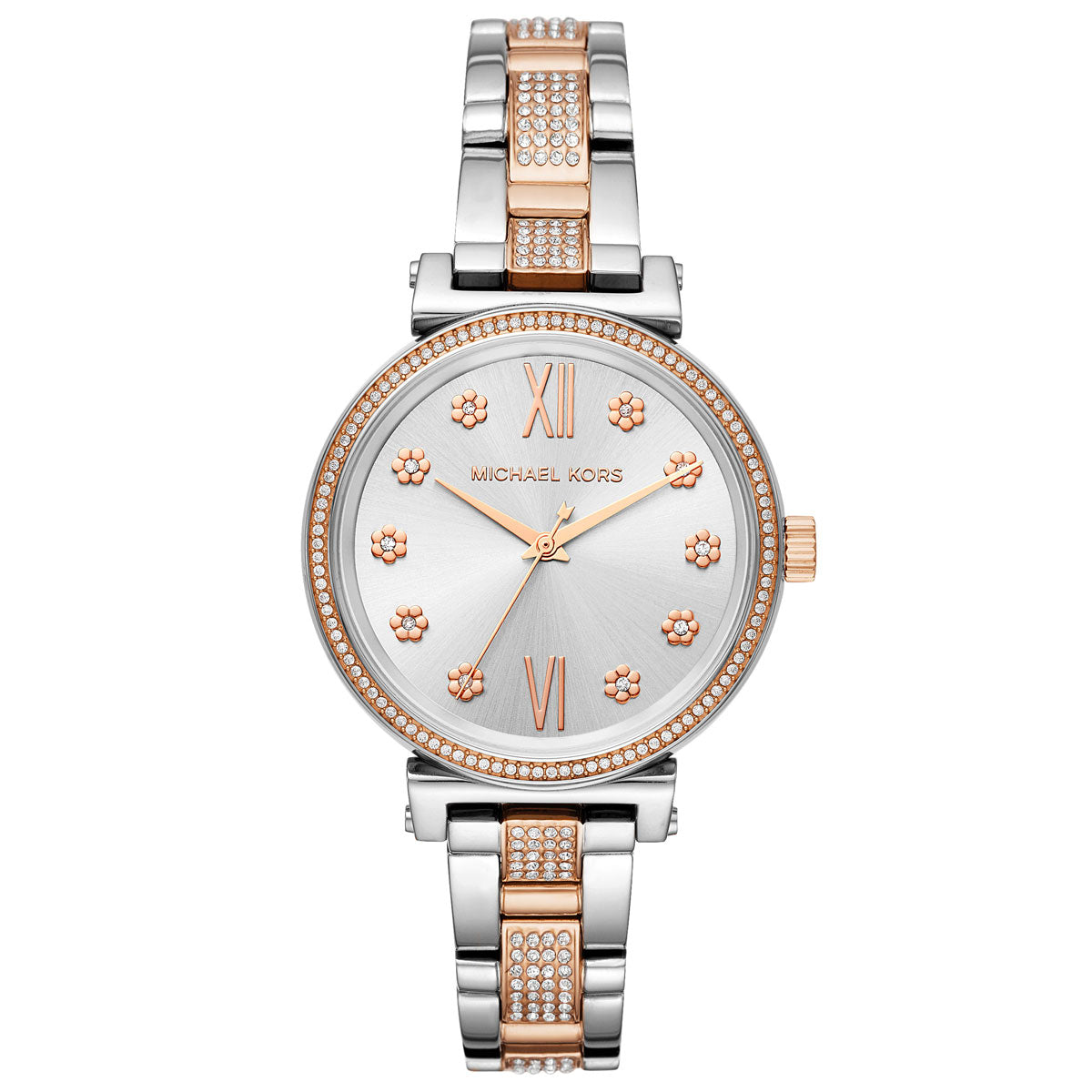 Michael Kors MK3880 Crystal Silver Dial Two-tone Women's Watch