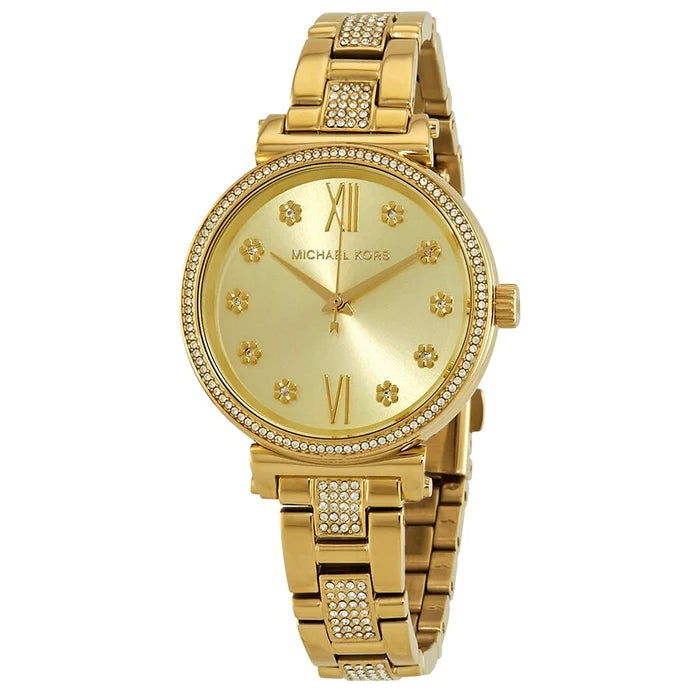 Michael Kors MK3881 Sofie Pave Crystal Gold Dial Women's Watch