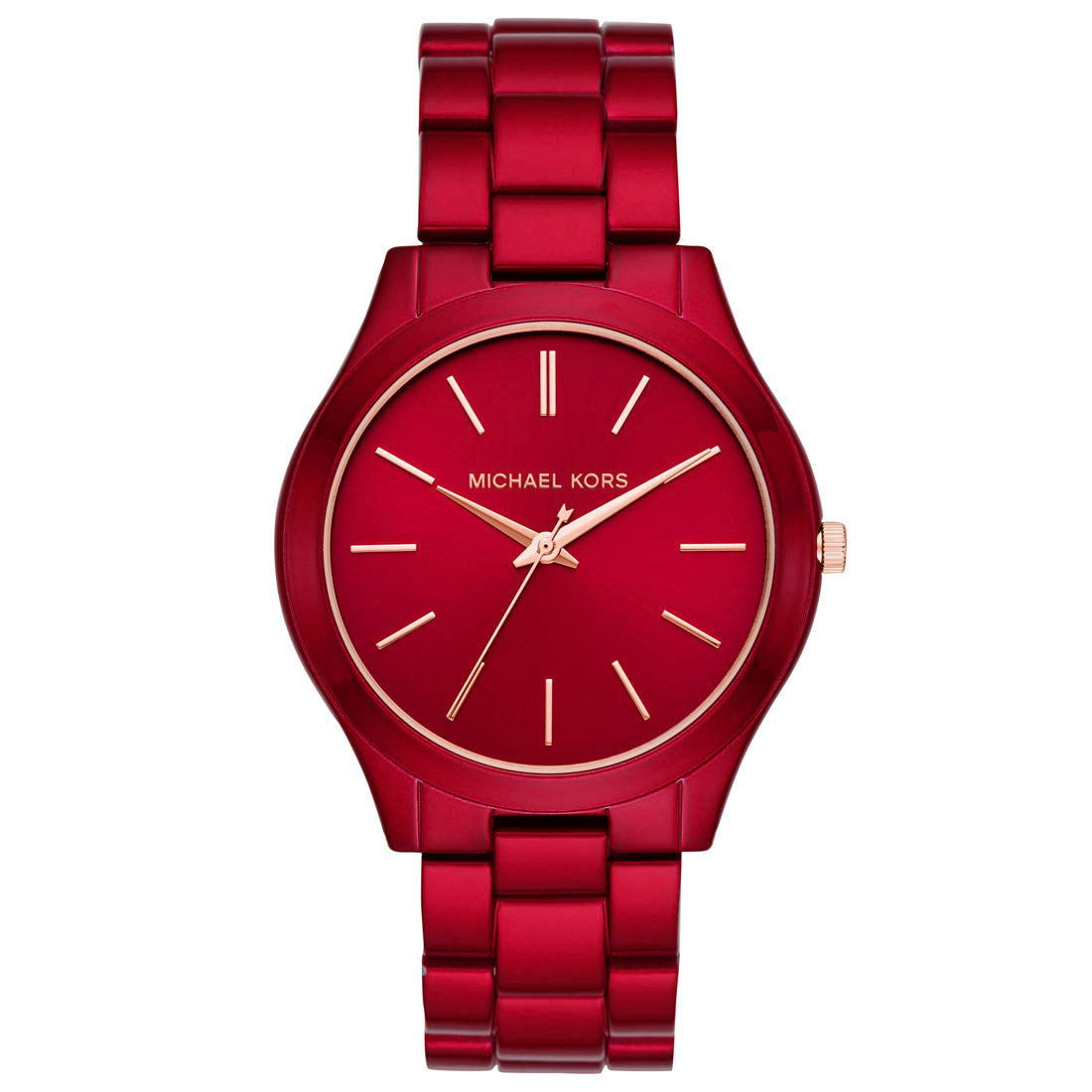 Michael Kors MK3895 Slim Runway Red Dial Women's Watch