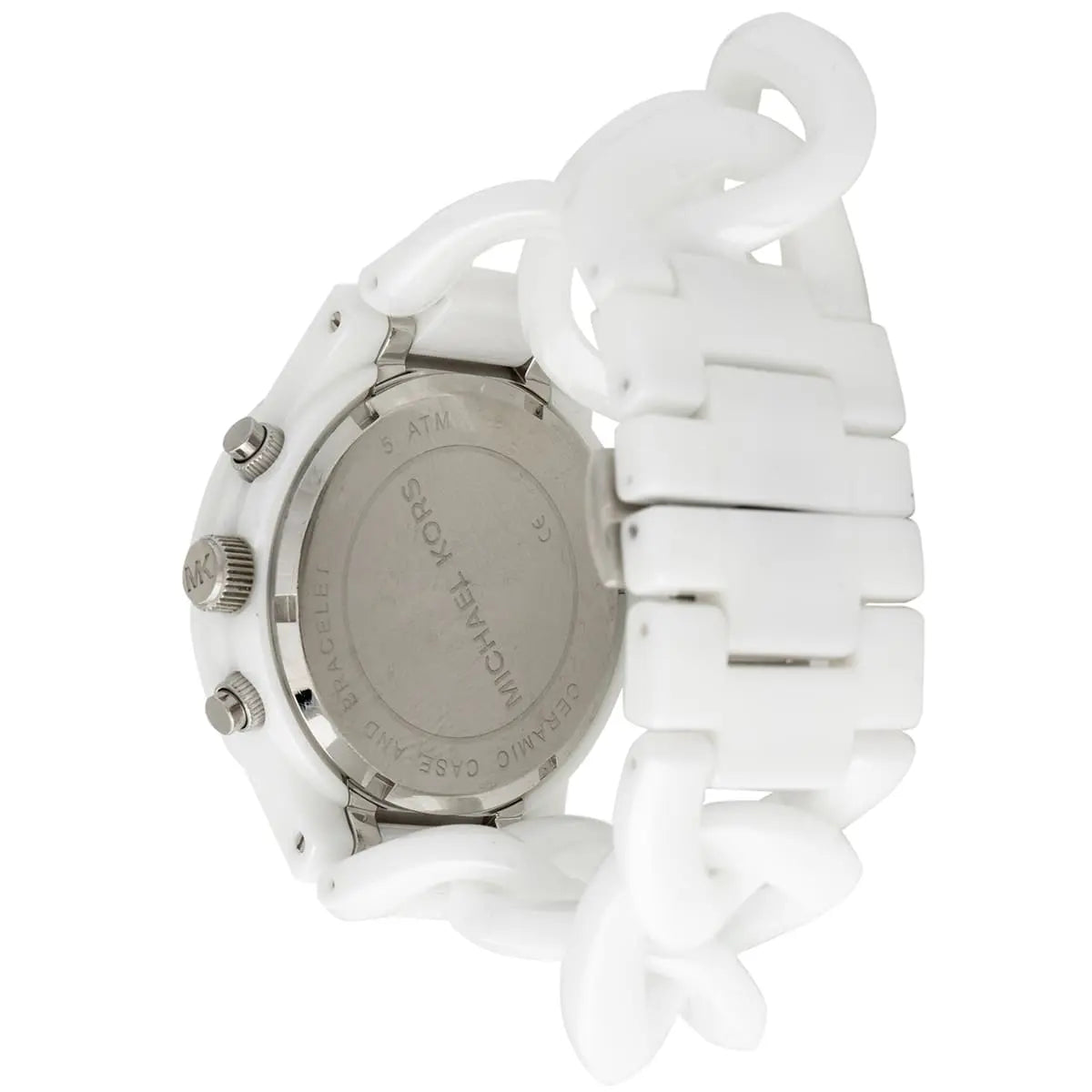 Michael Kors MK5387 Ceramic White Dial White Steel Strap Women's Watch