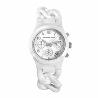 Michael Kors MK5387 Ceramic White Dial White Steel Strap Women's Watch