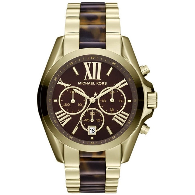 Michael Kors MK5696 Bradshaw Chronograph Tortoiseshell Women's Watch ...