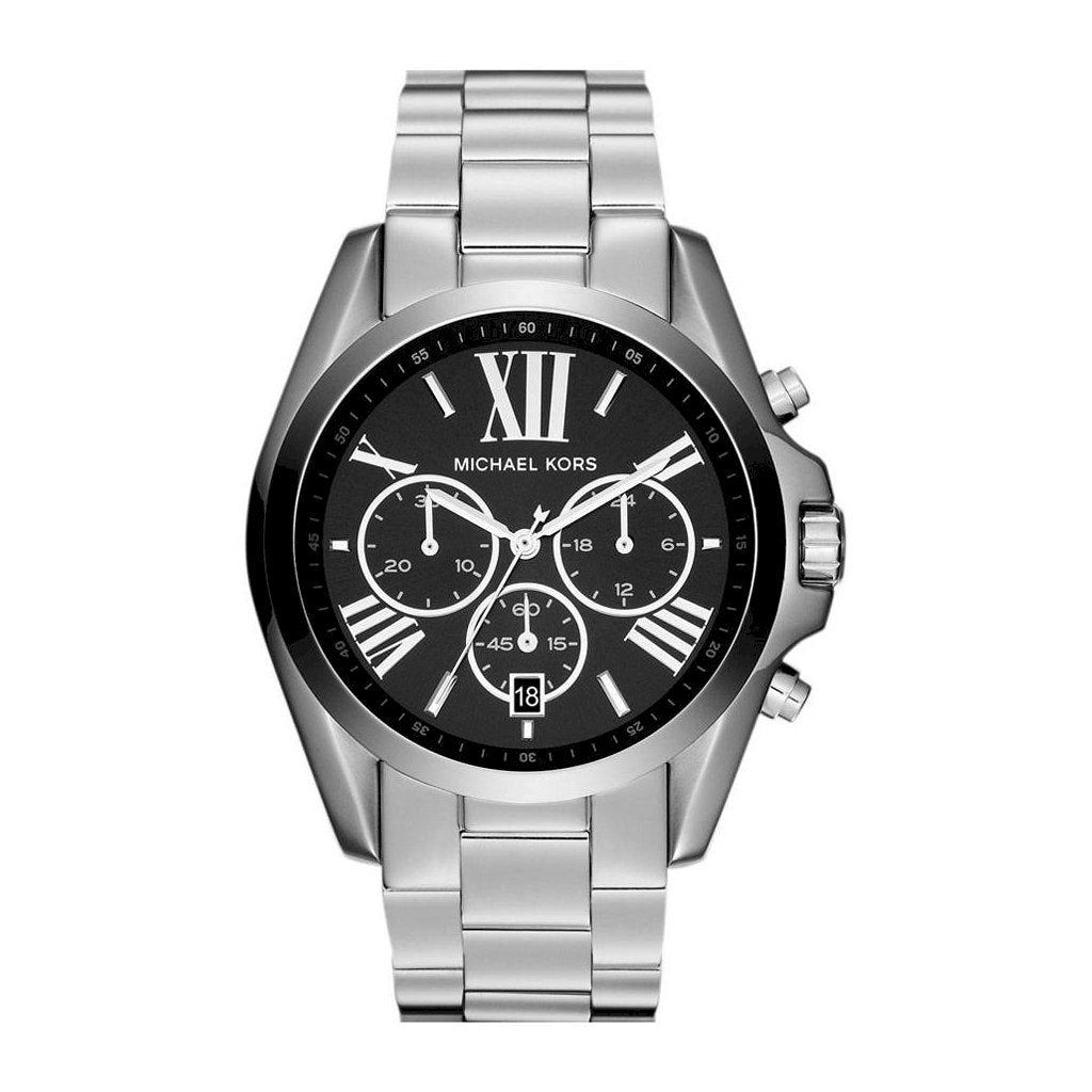 Michael Kors MK5705 Bradshaw Chronograph Black Dial Silver Men's Watch