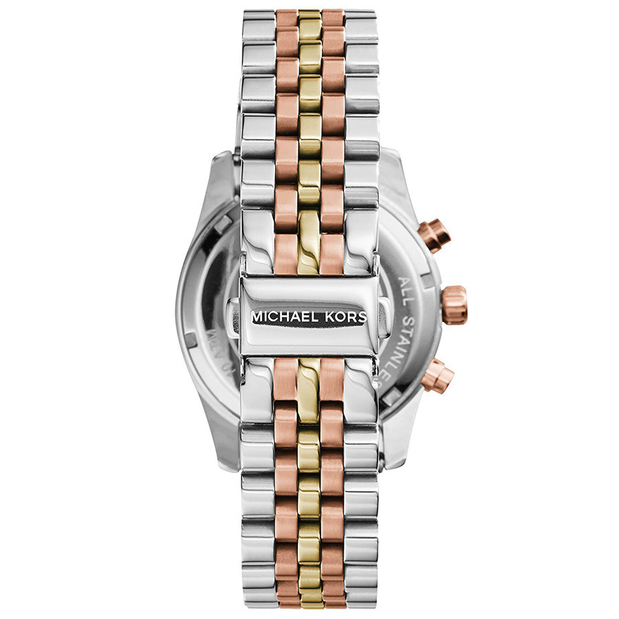 Michael Kors MK5735 Lexington Chronograph Silver Dial Tri-Tone Women's Watch