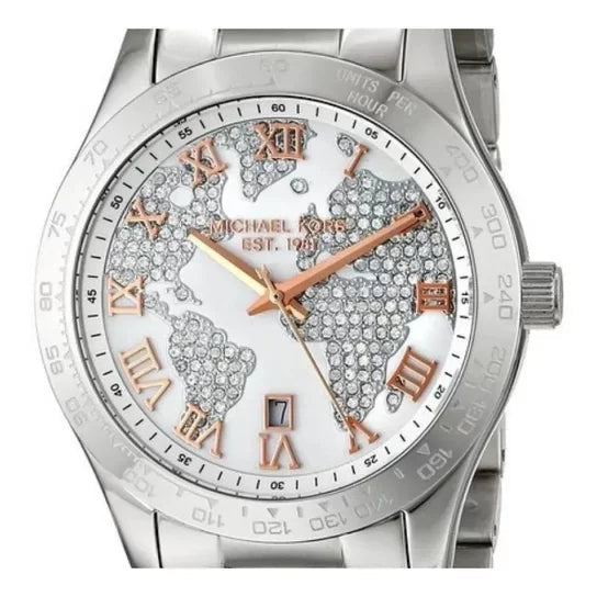 Michael Kors MK5958 Layton Silver Crystal Pave Dial Women's Watch