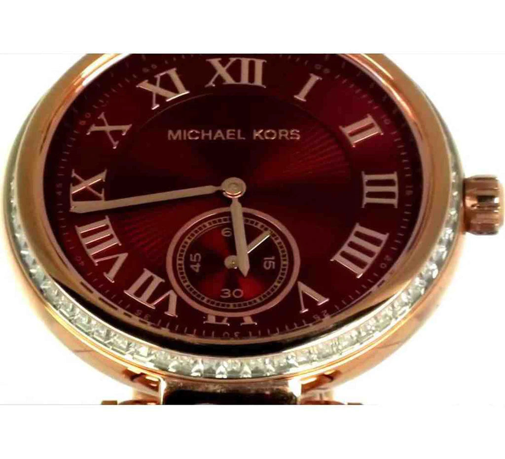 Michael Kors MK6086 Skylar Red Dial Rose Gold Steel Women's Watch