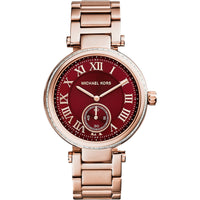 Michael Kors MK6086 Skylar Red Dial Rose Gold Steel Women's Watch