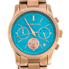 Michael Kors MK6164 Runway Runway Blue Dial Rose Gold Women's Watch