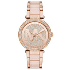 Michael Kors MK6176 Parker Crystal Pave Logo Dial Women's Watch
