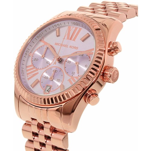 MICHAEL KORS ゴールド クロノグラフ腕時計 MK6207 Michael Kors MK6207 Lexington Purple Dial Women's Watch