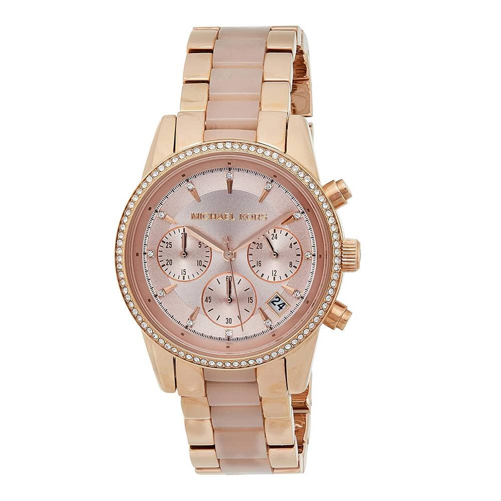 Michael Kors MK6307 Ritz Chronograph Rose Gold Women display picture 1