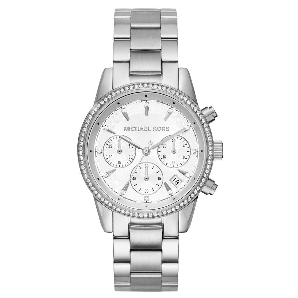 Michael Kors MK6428 Ritz Chronograph White Dial Women's Watch