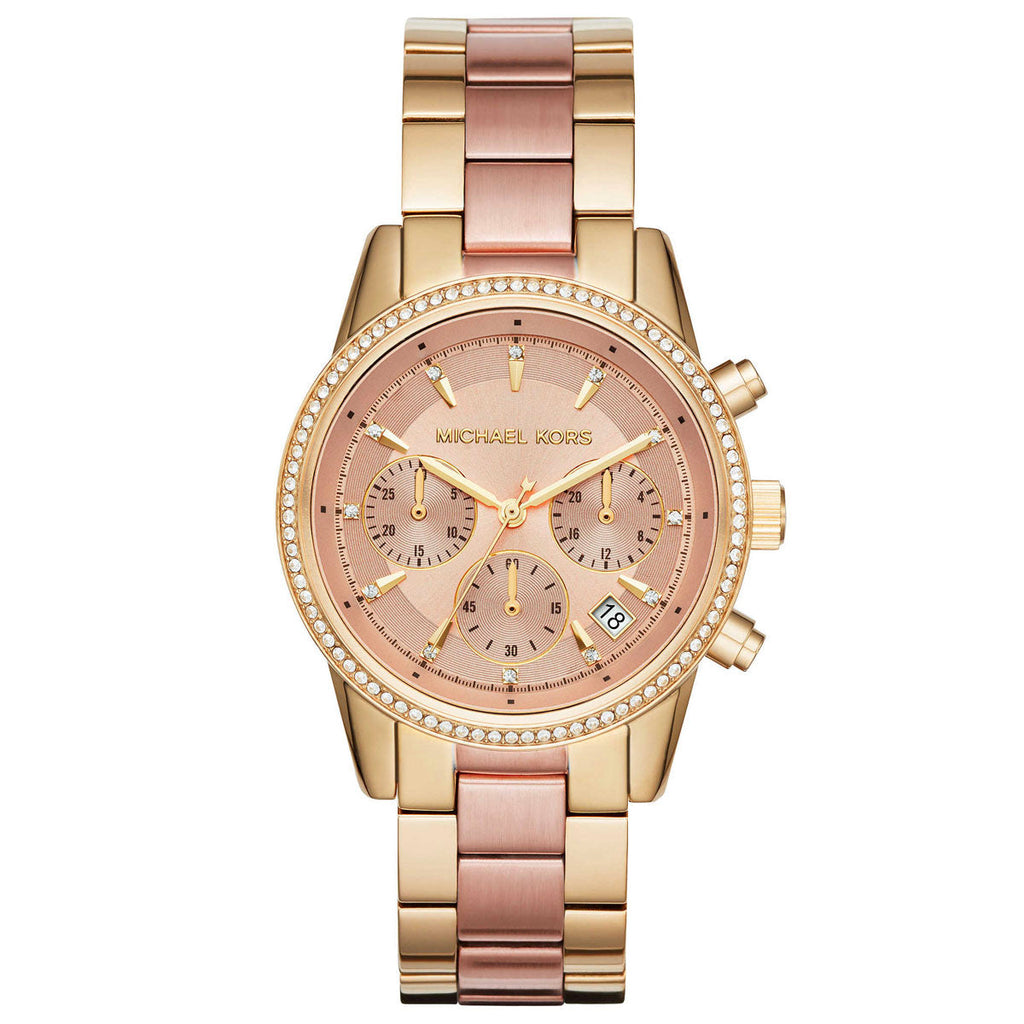 Michael Kors MK6475 Ritz Chronograph Rose Dial Women's Watch