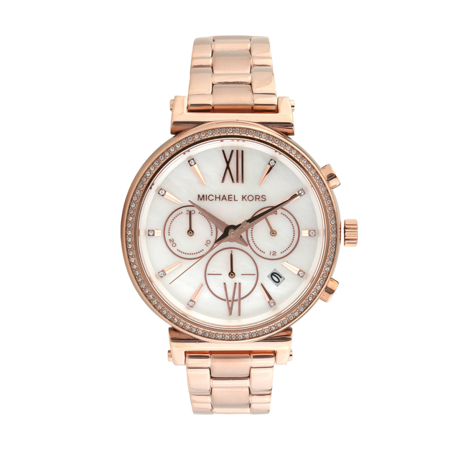 Michael Kors MK6576 Sofie Chronograph Crystal Mother of Peal Dial Women's Watch
