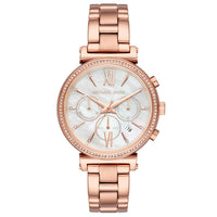 Michael Kors MK6576 Sofie Chronograph Crystal Mother of Peal Dial Women's Watch