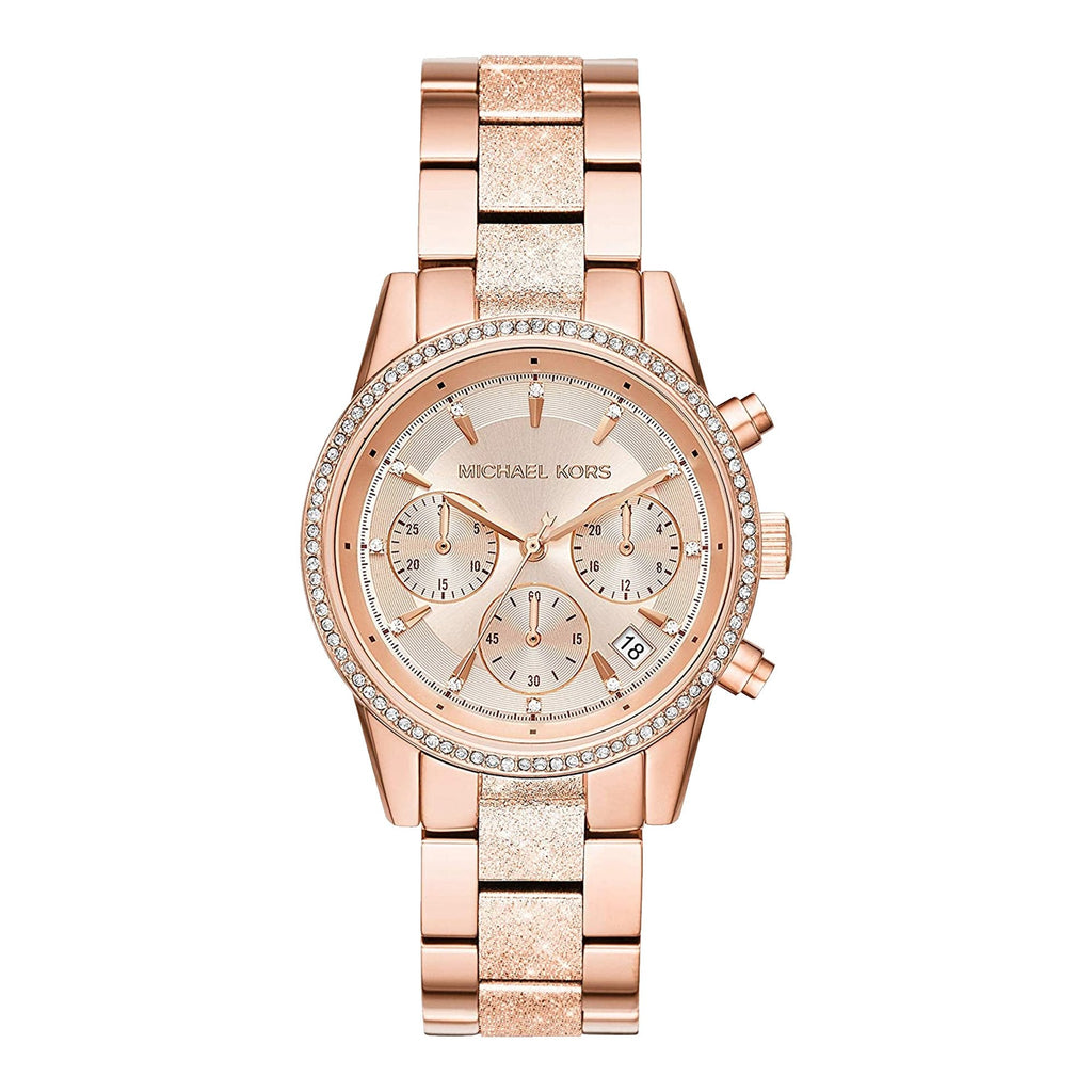 Michael Kors MK6598 Ritz Chronograph Rose Gold Tone Women's Watch