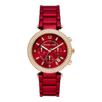 Michael Kors MK6805 Parker Red Coated steel Women's Watch