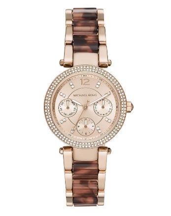 Michael Kors MK6834 Quartz Crystal Rose Gold Dial Women's Watch