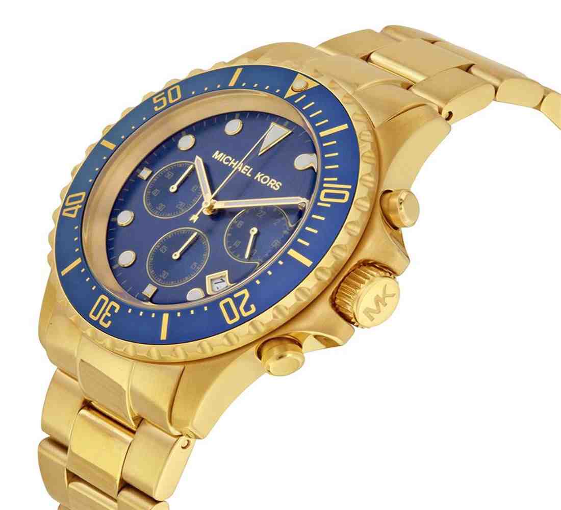 Michael Kors MK8267 Everest Chronograph Navy Dial Gold-tone Men's Watch