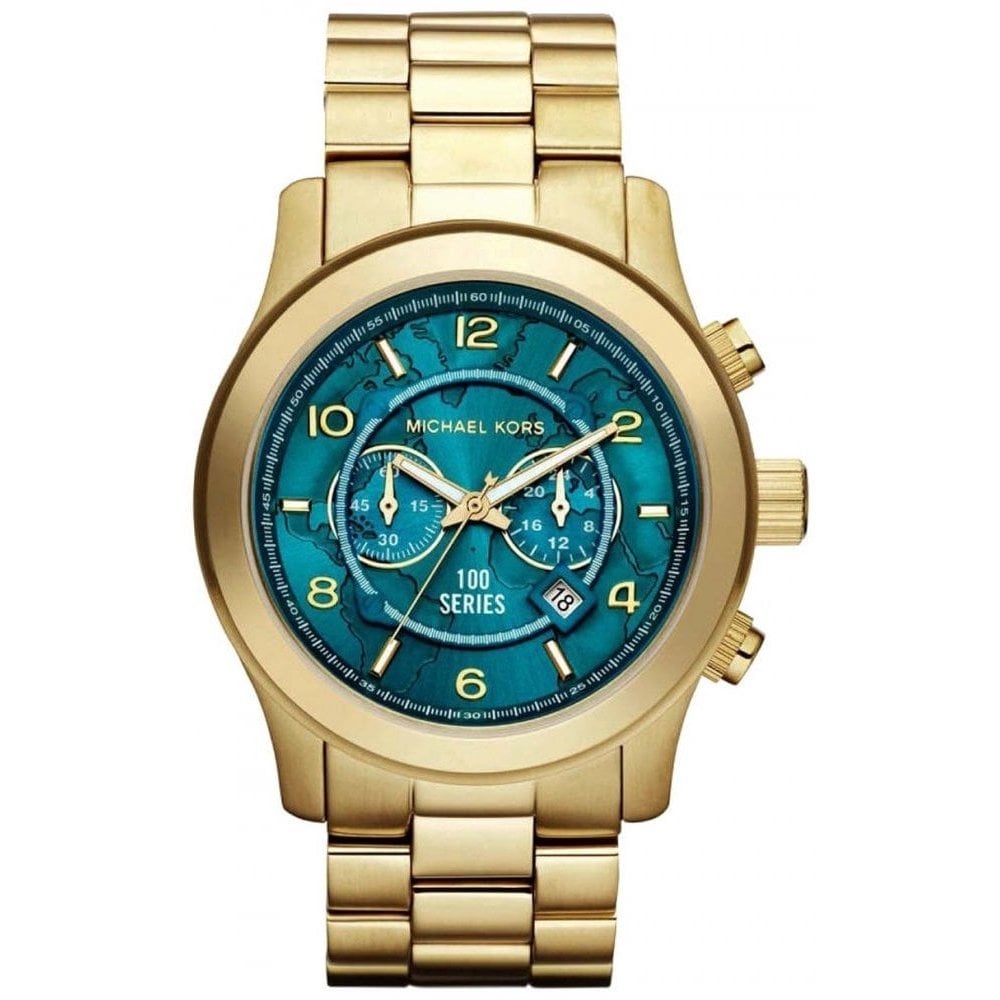 Michael Kors MK8315 Gold Runway Blue Dial Men's Watch