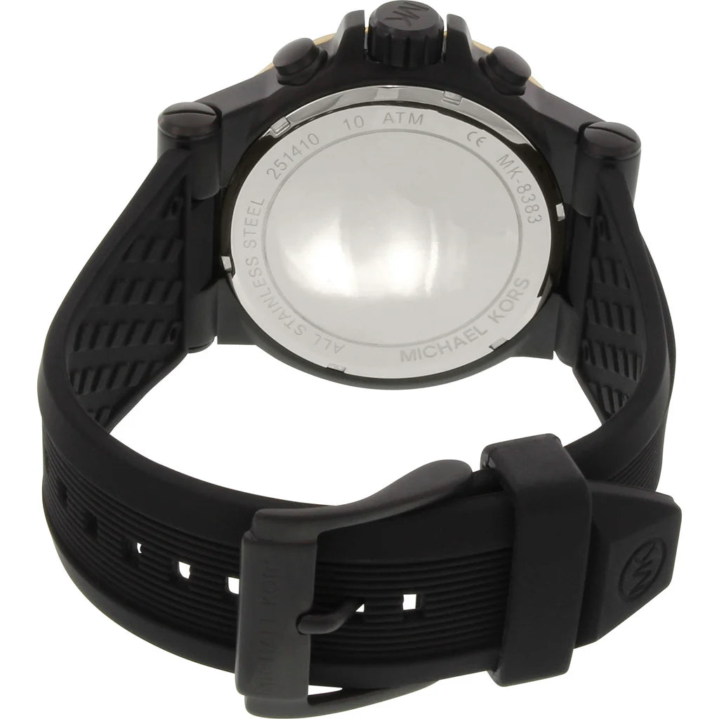 Michael Kors MK8383 Dylan Black Rubber Quartz Men's Watch