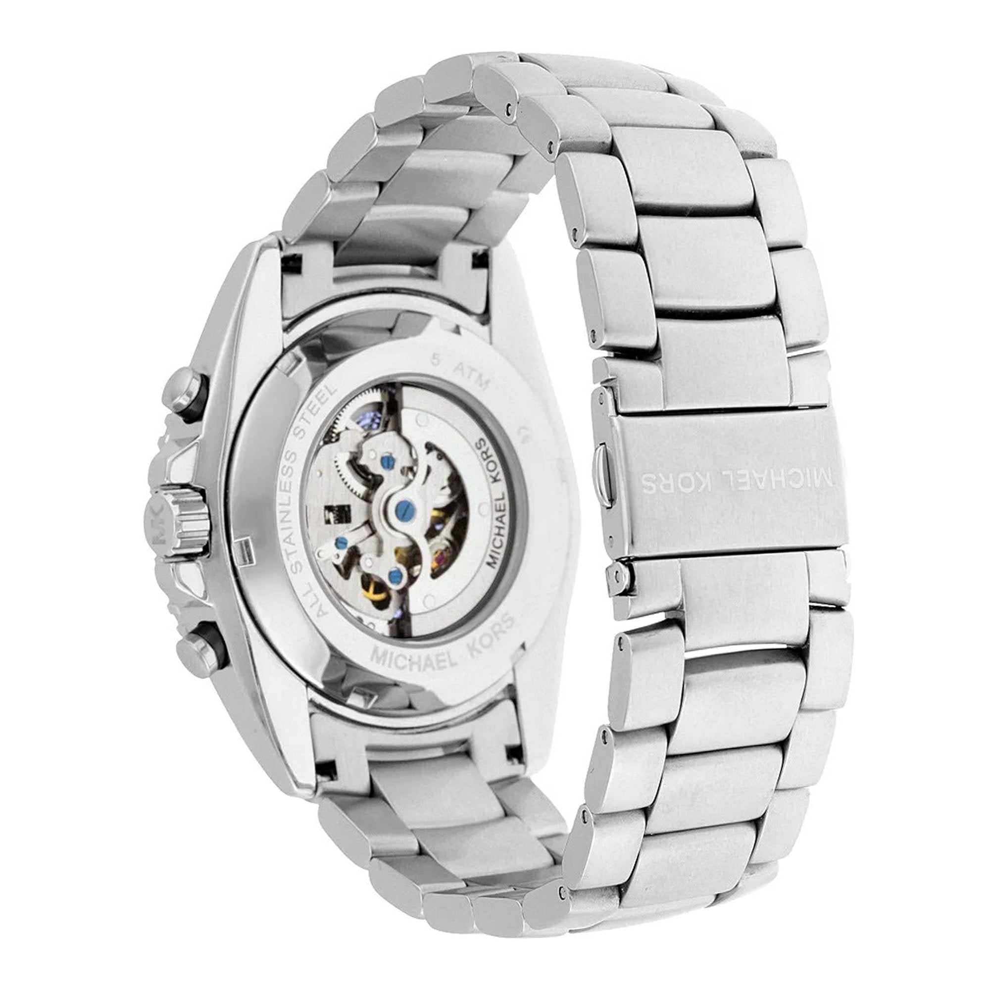 Michael Kors MK9024 JetMaster Blue Skeleton Dial Stainless Steel Men's Watch