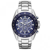 Michael Kors MK9024 JetMaster Blue Skeleton Dial Stainless Steel Men's Watch