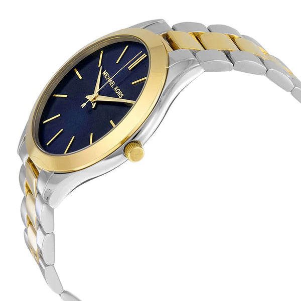 Michael Kors MK3479 Slim Runway Blue Dial Two-tone Ladies Watch - WATCH ACES