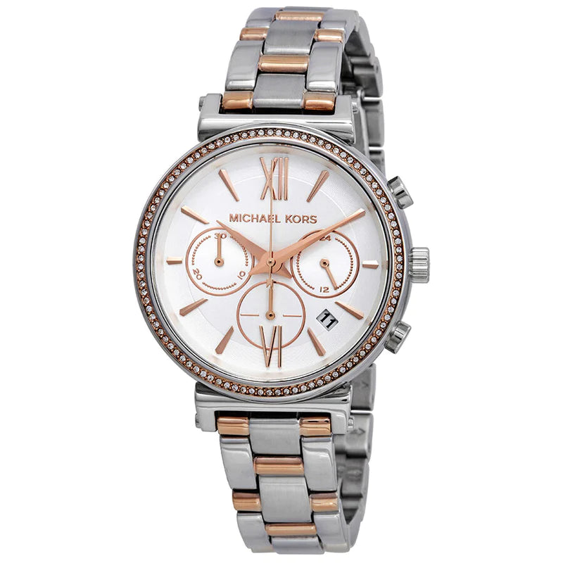 Michael Kors MK6558 Sofie Chronograph Crystal Silver Dial Women's Watch