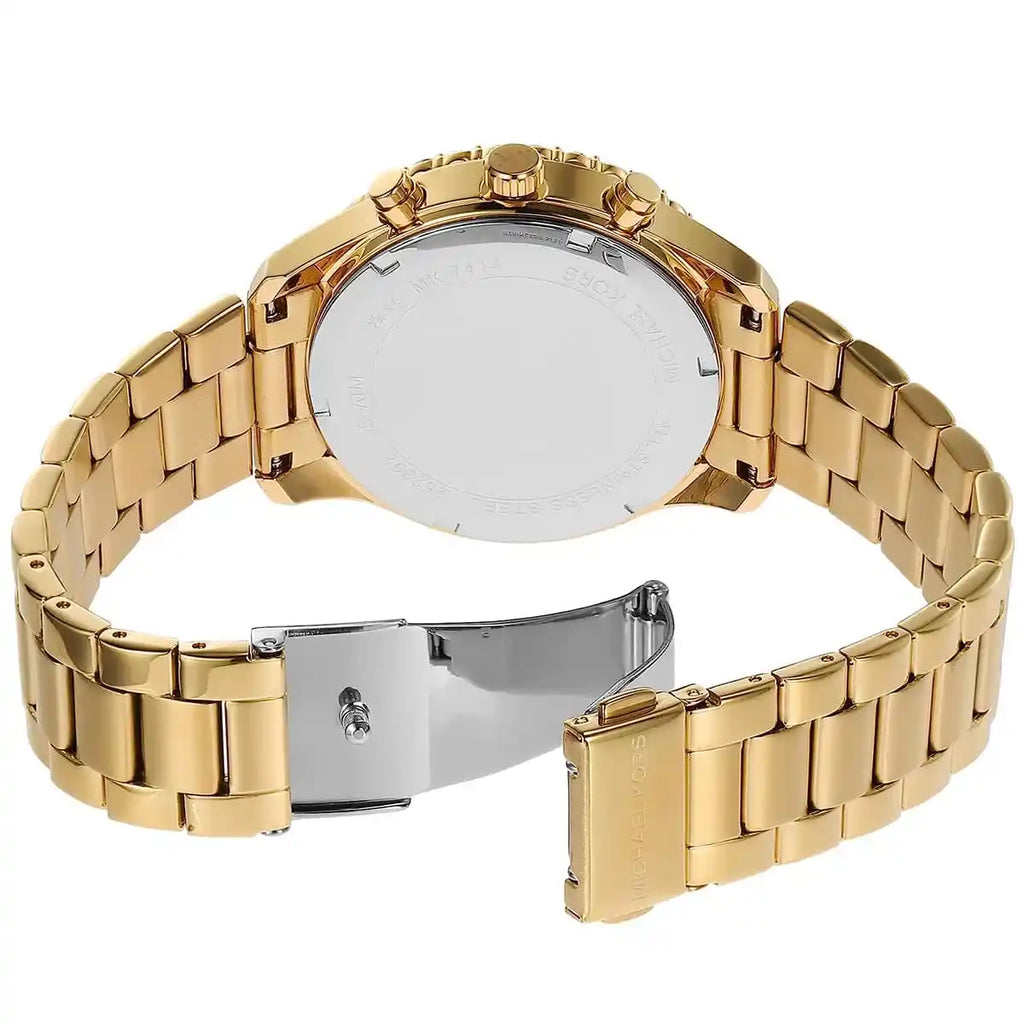 Michael Kors Berkley MK7414 Chronograph Black Dial Crystal Yellow Women’s Watch Michael Kors Berkley Chronograph Black Dial Gold Steel Strap  main image 2