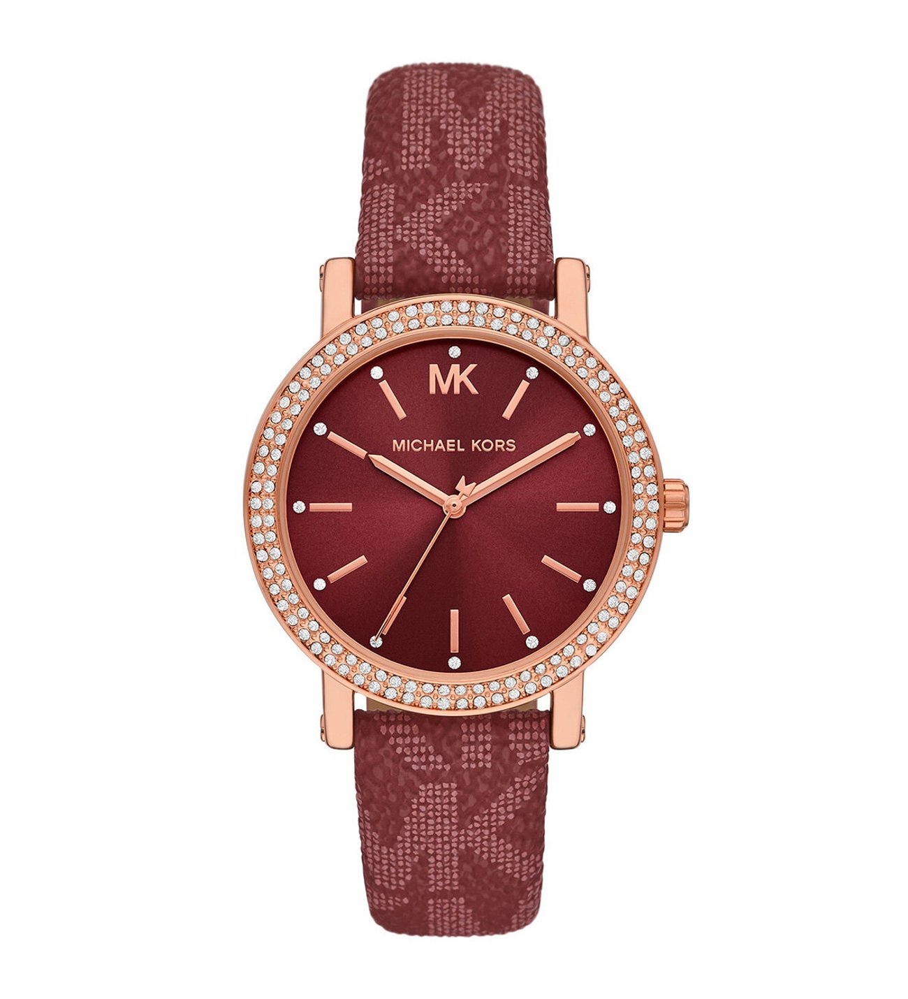 Michael Kors MKO1025 Corey Pavé Crystals Mulberry Dial Women's Watch