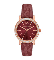 Michael Kors MKO1025 Corey Pavé Crystals Mulberry Dial Women’s Watch