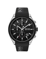 Hugo Boss 1513716 Velocity Black Dial Black Leather Strap Men's Watch